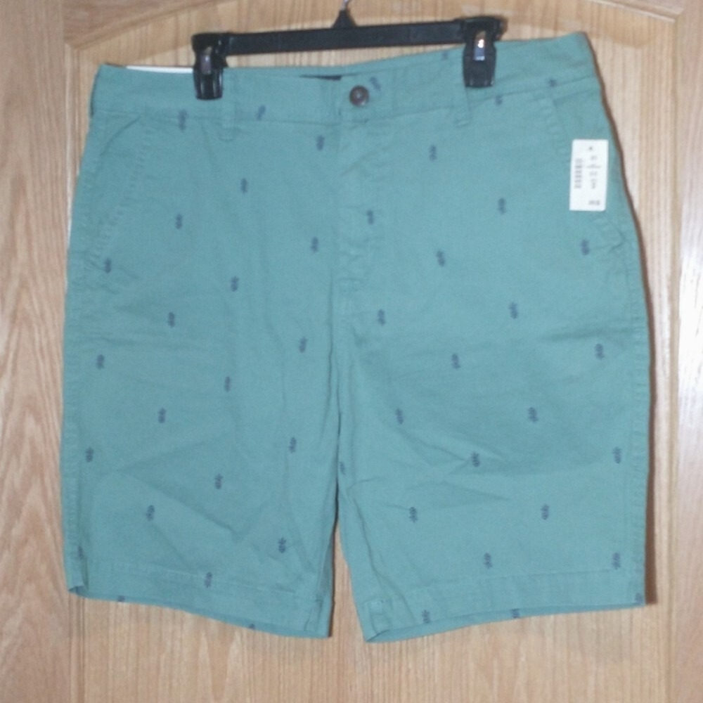 NWT Aero men's green pineapple classic stretch shorts size 36